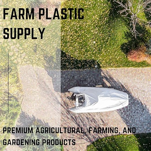 Farm Plastic Supply Polyethylene Plastic Shrink Wrap - 7 mil – Boat Shrink Film for Heat Gun, Industrial Shrink Wrap, Plastic Sheeting for Storage & Protection (Blue, 14' x 125')