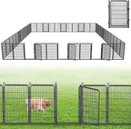 Decorative Garden Fence with Gate, 40 in(H) x 95 ft(L) Rustproof Metal Fence Panels No Dig Fence with Full Panel Gate, Dog Fence Outdoor for Yard, Animal Barrier Garden Fencing for Yard