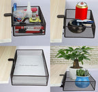 Clip-on desk organizer (3 pack), stationery organizers, can be clipped around the table to store small items (Bronze Gold)