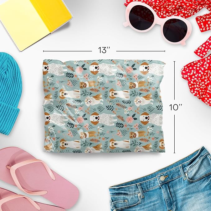 Package Mint Poly Mailers Cute Shipping Bags for Clothing, Plastic Mailing Bags for Small Business Self Seal, Non-Padded Waterproof Packaging Envelope, 10x13 Multi-Color, 100 Pack
