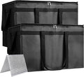 Bodaon Large 2-Pack Insulated Food Delivery Bag With Hard Bottom, XXXL Grocery Shopping/Catering/Bags, Rideshare Delivery Bag, Cold/Hot Styrofoam Carrier for Travel/Car