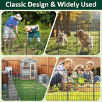10 Panels Decorative Garden Fence Animal Barrier Heavy Duty No Dig Dog Fence Outdoor for Yard 32 in(H) X 23.6 ft(L) Garden Fencing with Ground Stakes for Backyard, Patio Decor