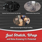 12 Pack Industrial Strength Mini Hand Stretch Wrap with 2 Plastic Handles, 60 Gauge Thick, 5" x 1000 Ft Roll, Shrink Wrap Roll for Moving Pallets, Plastic Wrap for Packing, Heavy Duty Stretch Film