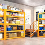 REIBII Garage Shelving Load 3000LBS, 5-Tier Storage Shelves, Adjustable Heavy Duty Metal Shelving Unit for Pantry, Basement, Warehouse, 72" H x 36" W x 16" D, 2PC