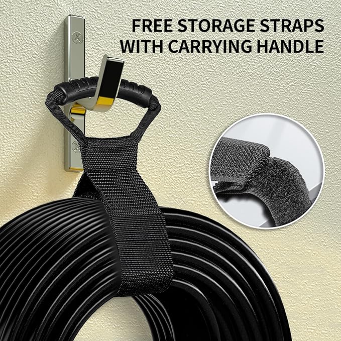 HUANCHAIN 16/3 Gauge 300 ft Black Outdoor Extension Cord Waterproof with Lighted end, Flexible Cold-Resistant 3 Prong Long Extension Cord Outside, 10A 1250W 16AWG SJTW, ETL