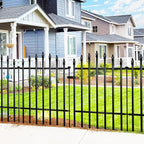 Metal Garden Fence 32" H x 24" W 5 Panels (4 Panels + 1 Gate) 10 Ft Total, Rustproof Animal Barrier No Dig Decorative Fencing for Dogs, Pet, Yard & Patio, Easy Installation
