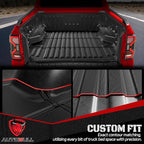 Truck Bed Mat Bed Liner Fit for Ford Ranger (5FT, 59.6" Bed) 2019-2023, Vehicle Truck Bed Liner Custom Fit All Weather Protection TPE Pickup Car Bed Mat
