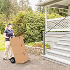 Olympia Tools 800 Lb Steel Hand Truck with D Handle and 10" Pneumatic Wheels for Home and Office Use