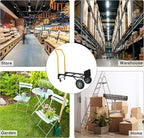 RedSwing 2 in 1 Convertible Hand Truck, Portable Utility Dolly Cart with Telescoping Handle 4 Wheels, Heavy Duty Folding Platform Cart for Industrial, Warehouse, Home, Office, Luggage,330 Lbs Capacity