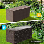180 Pro Gallon Deck Box,Outdoor Storage Box Lockable,Waterproof for Patio Furniture, Garden Tools, Pool Accessories, Package Delivery Boxes For Outside, Brown