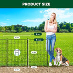 FXW Decorative Garden Fence for Yard - 32in(H) x 15.7ft(L) 8 Panels - Metal Fencing Panels - Animal Barrier Border for Dogs & Rabbits, Flower & Plant Edging