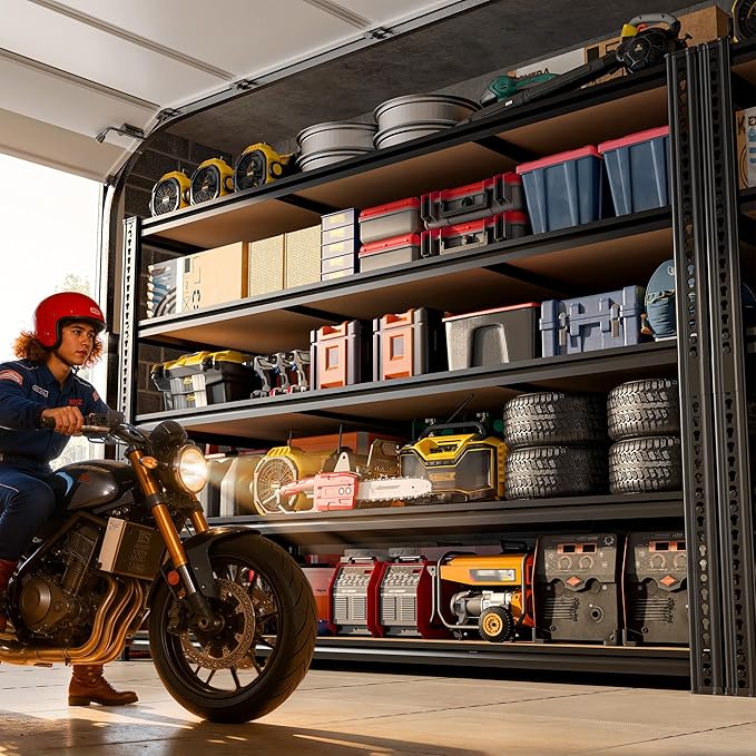 60" W Garage Shelving 72" H Metal Shelving 3500LBS Storage Shelves Heavy Duty 5 Tier Adjustable Shelving Unit for Storage Rack Pantry Shelf Commercial,60" W x 18" D x 72" H