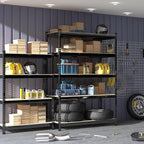PrimeZone 3 Pack Heavy Duty Adjustable 5 Tier Garage Storage Shelves - 47" W x 18" D x 71" H, Metal Utility Rack Shelf Unit for Warehouse, Pantry, Closet, Kitchen, Black
