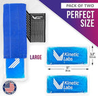 Reusable Ice Pack Wrap by Kinetic Labs - Gel Ice Pack Wrap - Ice Packs for Injuries Reusable (Large with Extra Gel Pack)