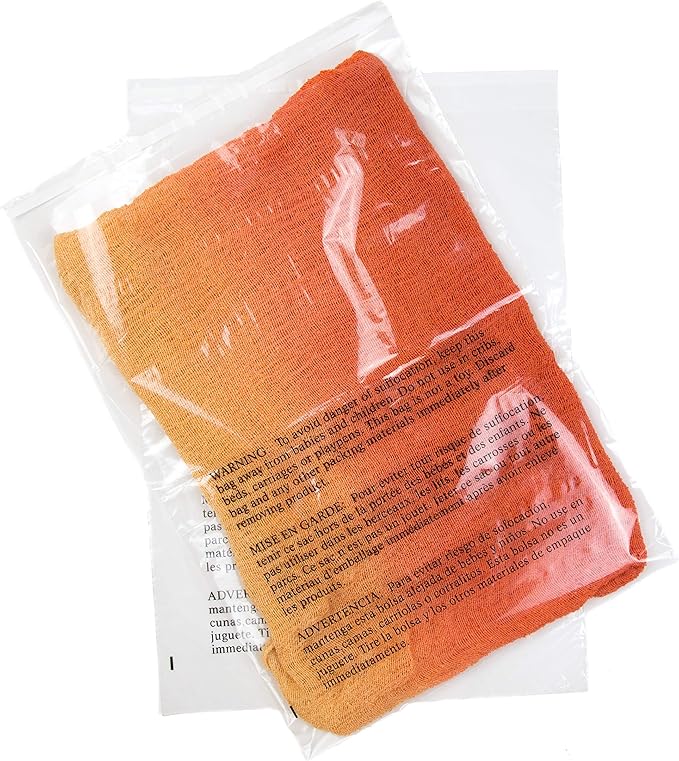 Poly Bags with Suffocation Warning - 16x22" Extra Strong Seal - 200 Pack - Clear Poly Bags - Retail Supply Co