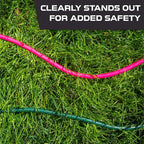 Iron Forge Cable Weatherproof 50 Ft Outdoor Extension Cord - 16/3 SJTW 13 Amp Heavy Duty Neon Pink Extension Cord 3 Prong - Lighted End