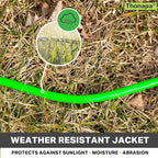 25 Foot Outdoor Extension Cord - 12/3 Heavy Duty Neon Green Extension Cable with 3 Prong Grounded Plug for Safety - Great for Garden and Major Appliances