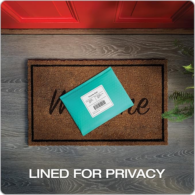 Quality Park Bubble Mailers, 6 x 9 Inch, Teal Poly Mailers, Padded Envelopes, Shipping Envelopes, Water Resistant, Self Seal, 50 Per Box (QUA85857)