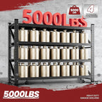 60" Wide Storage Shelves, 5000LBS Garage Shelving Heavy Duty, Standing Shelf Units, 4 Tier Metal Adjustable Storage Shelving Rack for Shop Warehouse Basement, 60'' W x 24''D x 70'' H