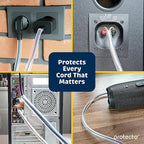 PROTECTO 2-Pack Heavy Duty Cord Protectors from Pets No Chew Solution, 10ft Easy to Use Dog & Cat Cord Protector, Clear & Odorless Critter Cord Cover for Pets, Power Audio Video Wire Protector Tubing