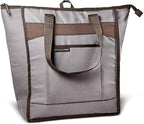 Rachael Ray Chillout Soft Cooler Bag, Large Reusable Insulated Grocery Bag with Zippered Top, Travel Tote for Hot or Cold Food, Grocery Tote Bag