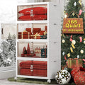 Extra Large Stackable Storage Bins with Lids & Wheels & Door, 660QT-165QT/41GAL*4Pack Foldable Collapsible Closet Organizers, Plastic Containers Drawers for Bedroom Dorm Garage Christmas gift