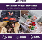 Absorpak Desiccant Packs for Storage - Silica Gel Packets Moisture Control - 500 pcs Small (2g each) - Silica Packets for Shoes, Clothes, Electronics, Moisture Absorbers for Food Pantries & Households