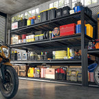 REIBII 60" W Garage Shelving, 4 Tier Storage Shelves Heavy Duty, 2500LBS Industrial Shelf, Adjustable Metal Shelving for Garage, Warehouse, School, Commercial, Business, 60" W x 60" H x 24" D