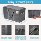 VENO 2 Pack Moving Bags and Large Christmas Storage Bins with lids. Alternative to Moving Boxes, Packing Supplies for College. Extra Large Heavy Duty Totes for Packaging (Dark Gray, 2 Pack)