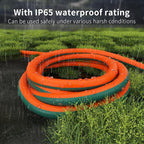 HUANCHAIN 12 Gauge 25 ft Outdoor Extension Cord with Lighted End, Heavy Duty Flexible Cold-Resistant 3 Prong Electric Cord Waterproof Outside, 15Amp 1875W 12AWG SJTW, Orange Green, ETL