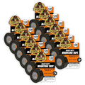 Gorilla Heavy Duty Double Sided Mounting Tape, Black Tape, 1" x 120" (Pack of 12) - Weatherproof for Indoor or Outdoor