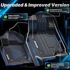 OEDRO Upgraded Floor Mats Fit for Toyota Grand Highlander 2024 2025 2026 w/Subwoofer 7 Seat(Include Hybrid), TPE Interior Seat Back Covers and Cargo Liner Behind 3rd Row (Trunk Mat with Backrest Mat)