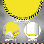 1 Pack 56 x 28 Inches Door Swing Caution Floor Sign for Safety Warning Door Swing Area Keep Area Clear Floor Sign Vinyl Non Slip Surface