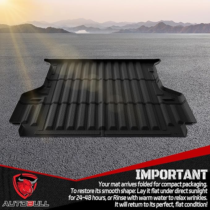 Truck Bed Mat Bed Liner Fit for Ford Ranger (5FT, 59.6" Bed) 2025 2024, Vehicle Truck Bed Liner Custom Fit All Weather Protection TPE Pickup Car Bed Mat