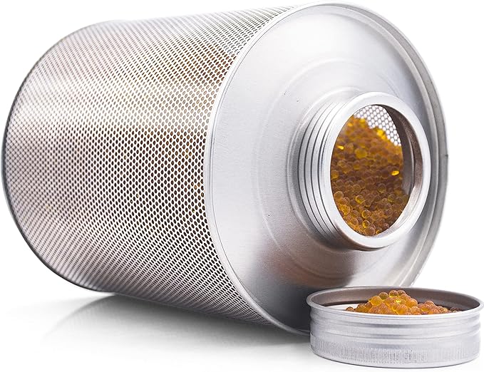 750 Grams 16 Pack Gun Safe Dehumidifier, Reusable Canister Desiccant Dehumidifier, Rechargeable 1.65 Lbs Indicating Silica Gel Orange To Green