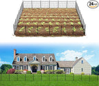 FXW Decorative Garden Fence for Yard - 20in(H) x 44.4ft(L) 24 Panels - Metal Fencing Panels - Animal Barrier Border for Dogs & Rabbits, Flower & Plant Edging