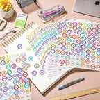 Outus 5000 Pcs 1 Inch 1 to 100 Number Stickers Small Number Dot Labels Consecutive Inventory Locker Storage Organizing Removable Stickers for Indoor Outdoor Office Rainbow