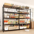 Garvee Metal Storage Shelves Heavy Duty Metal Shelving, 5-tier Wire Shelving Unit Shelves for Storage, Adjustable Shelf Organization for Garage Pantry Kitchen Commercial Basement, 70.8"W*15.8"D*70.5"H