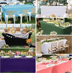 Obstal 6 Pack Stretch Spandex Red Table Covers for 6 Foot Tables - 6 FT Universal Rectangular Fitted Tablecloth Protector for Wedding, Banquet, Party, 72 Length x 30 Width x 30 Height Inches