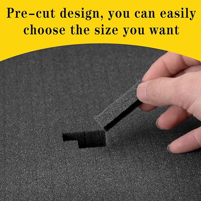 DECOHS 4 PCS Pick Apart Foam Insert- 2 Size Pick and Pluck Foam- Pluck Pre Cube Sheet Foams with Bottom Use for Board Game Box Cases Storage Drawer (Length 12 Inch)