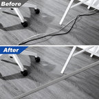 6ft Cord Covers - Grey Floor Cable Management, Hide Cord Cover, Electrical Cable Hider - Cavity: 0.78" W x 0.32" H