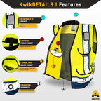 KwikSafety - Charlotte, NC - GODFATHER Safety Vest [CUSHIONED COLLAR + TABLET POCKET] ANSI OSHA