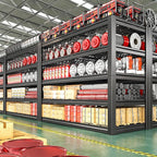 55.1" W Metal Shelving 5 Tier Garage Shelving 3050LBS Storage Shelves Adjustable Garage Shelves Industrial Metal Shelf for Basement Warehouse Shop Supermarket 55.1" W x 25.8" D x 78.1" H