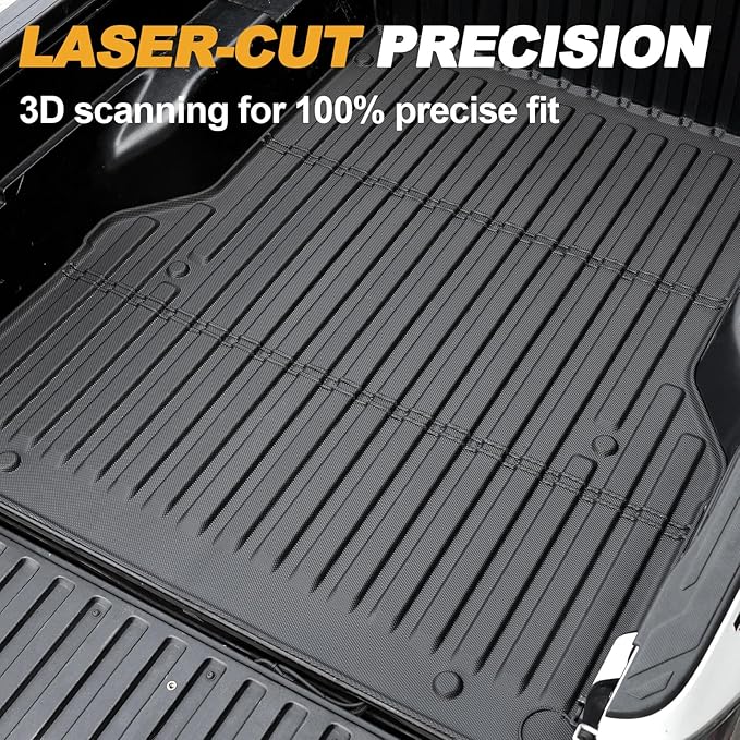 Truck Bed Mat for Toyota Tacoma 2005-2023, All Weather Truck Bed Liner for Toyota Tacoma Accessories, 5FT TPE Cargo Liner Truck Mat