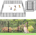 No Dig Decorative Garden Fence with Gate Rustproof Metal Fence Panels, 40in(H) x 101Ft(L) Garden Fencing for Yard 38 Panels Animal Barrier Fence for Dogs, Rabbit, Patio