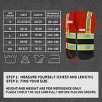 BeautyWill Custom Logo Safety Vest Class 2 High Visibility Reflective Vest for Men - Personalized Logo Team Vest