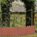 Plastic Garden Lawn Fence Panel Deep Brown Decorative Temporary Outdoor Border for Flower Beds Vegetable Gardens Courtyards Reusable Landscape Edging for Home and Balcony
