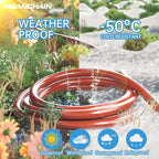 huanchain 75 Foot 16/3 Gauge Outdoor Extension Cord Waterproof, Flexible Cold-Resistant Appliance Extension Cable Outside, 10A 1250W 16AWG SJTW, 3 Prong Electric Cord Orange, ETL
