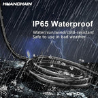 HUANCHAIN Indoor Outdoor Black Extension Cord 15 ft (2pack) Waterproof, 16/3 Gauge Flexible Cold-Resistant Appliance Cable Outside, 13A 1625W 16AWG SJTW, 3 Prong Electric Cord, ETL