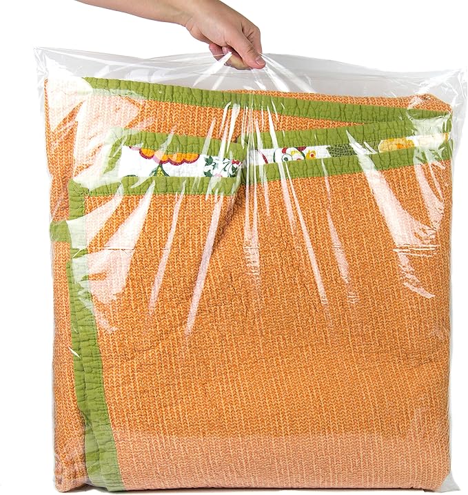 Poly Bags with Suffocation Warning 16x22, 20x24, 24x28 - X-Large Combo Pack of 150 (50 each size) - Clear Poly Bags by Retail Supply Co - Extra Strong Seal